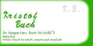 kristof buch business card